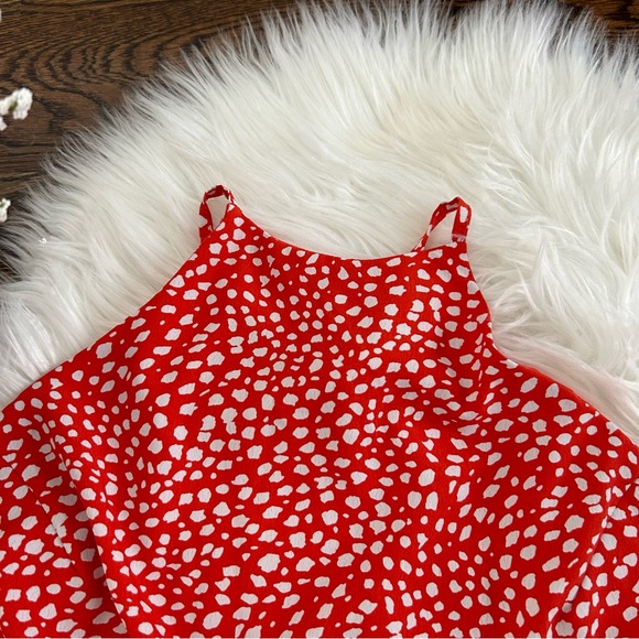 Orange/White Halter Romper - Picture 4 of 6